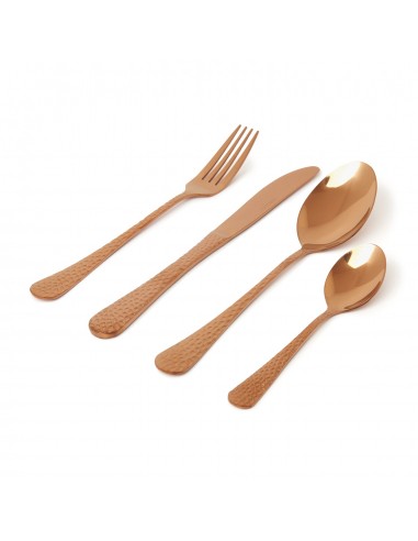 copy of Gold Hammered 16pc Cutlery Set