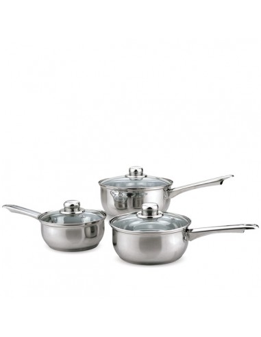 3pc Essential Stainless Steel Pan Set